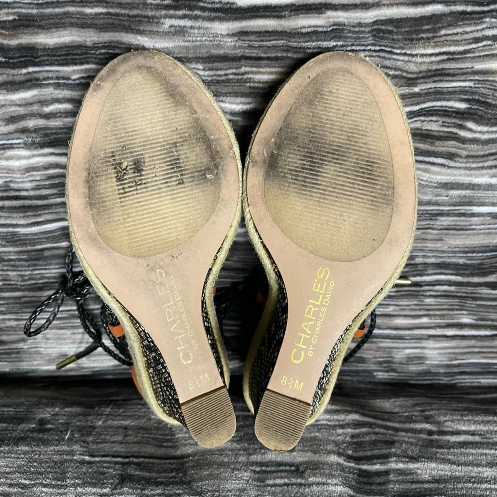 EUC Charles by Charles David Boston Microsuede Wedge Sandals